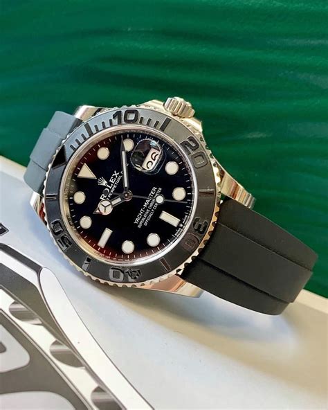 rolex yacht master white gold oysterflex